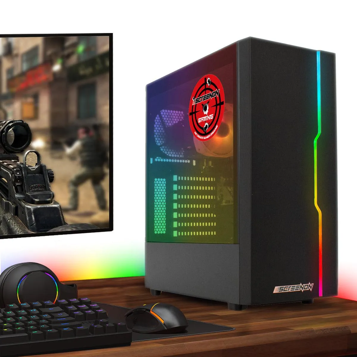 ScreenON - Game PC - Intel Core i3 - 480GB M.2 SSD - GTX 1630 - GamePC - WiFi