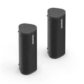 Sonos | Ensemble Aventure - 2 Haut-parleurs Roam portatifs - Bluetooth - Étanche - Noir