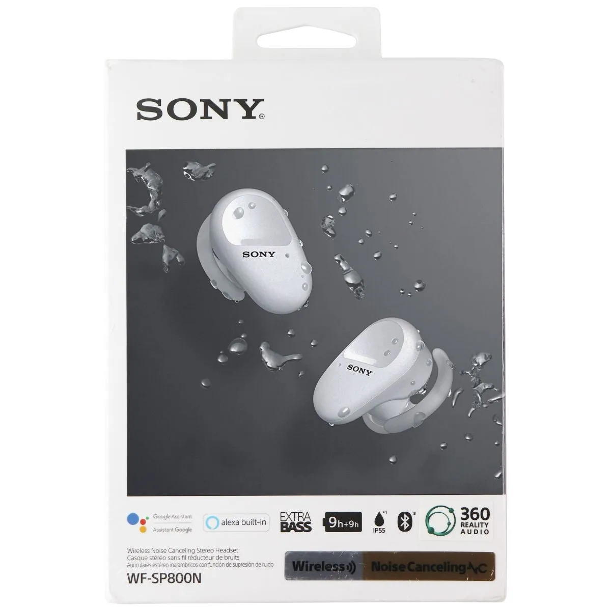 Sony WF-SP800N True Wireless Noise-Cancelling In-Ear Headphones - White