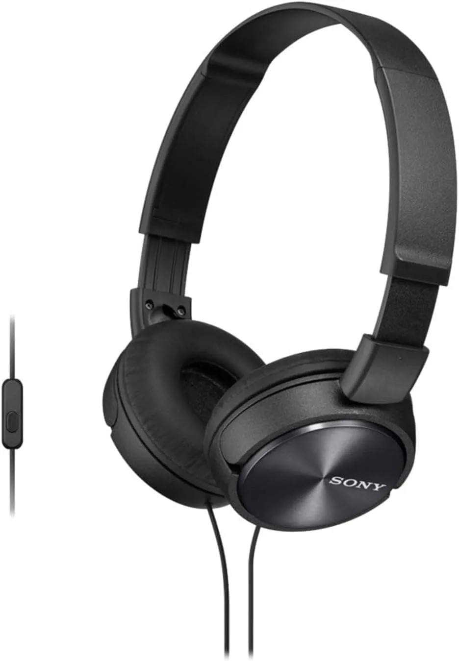 Sony ZX310AP On-Ear Headphones, Smartphone & MP3 Compatible - Metallic Black