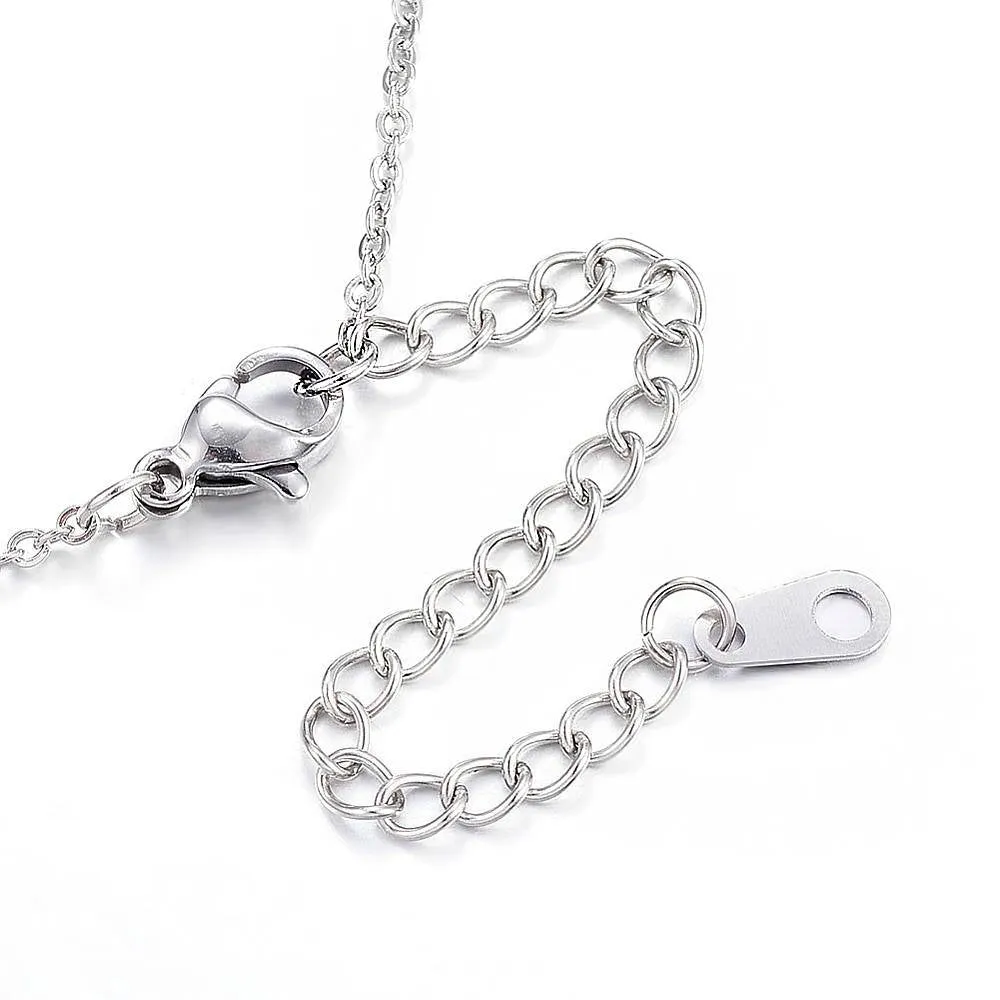 Stainless Steel Cable Chain Necklaces 18" Plus Extender - 2mm - Choose Your Quantity!