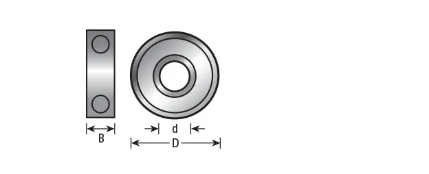 Steel Ball Bearing Guide | 3⁄4 Overall Dia x 3⁄16 Inner Dia x 9⁄32 Height | 47720 | 738685877203