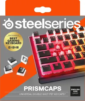 SteelSeries Keyboard PRISMCAPS - Double Shot Pudding-Style Keycaps - Durable PBT Thermoplastic - Compatible with a Wide Range of Mechanical Keyboards - Black