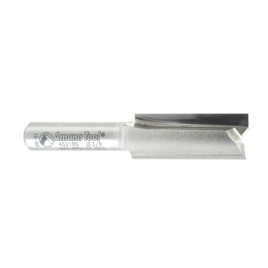 Straight Plunge Router Bit | 2 Flute | 3⁄8 Dia x 1" x 1⁄4 Shank | 45218S | 738685452189