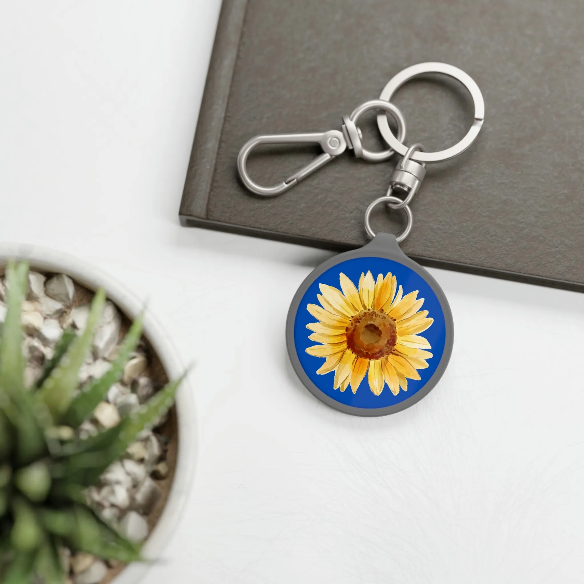 Sunflower Keyring Tag