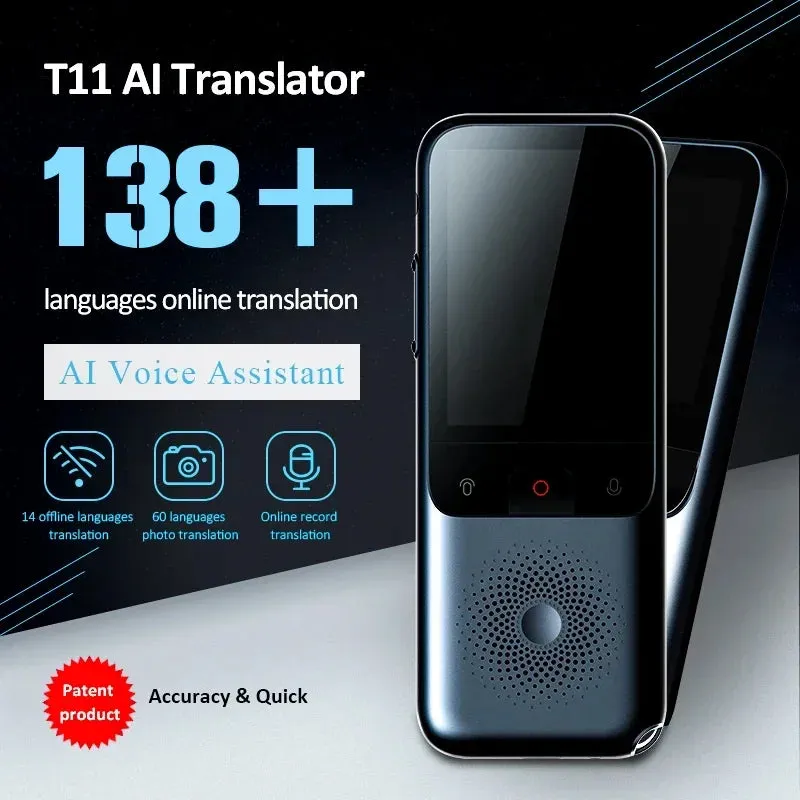 T11 Portable Smart Voice Translator 10 Countries Offline 138 Languages WIFI Photo Recording Translator Business Travel