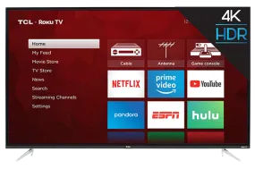 TCL 50" CLASS 4-SERIES 4K UHD HDR ROKU SMART TV (50S421)