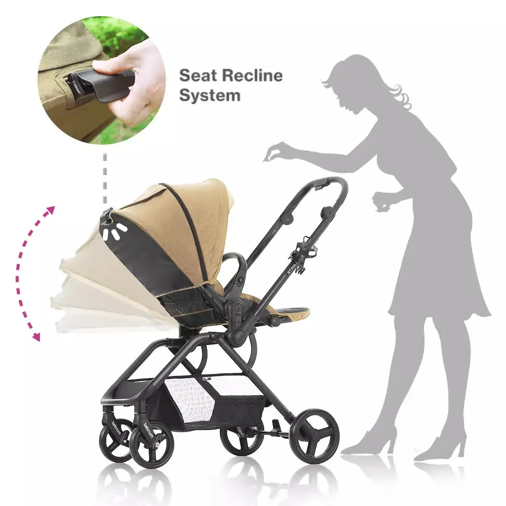 Teknum Stroll-1 Reversible Travel Stroller (Khaki)