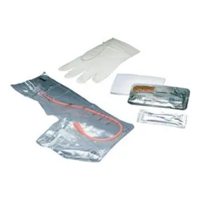 TOUCHLESS Female Red Rubber Intermittent Catheter Kit 14 Fr 1100 mL