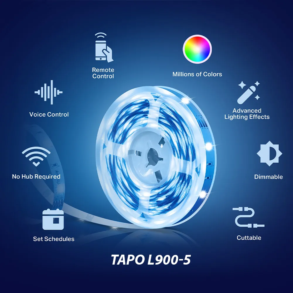 TP-Link Tapo L900-5 RGB / L920-5 RGBIC / L930-5 16M RGB Smart LED Light Strip with Remote & Voice Control