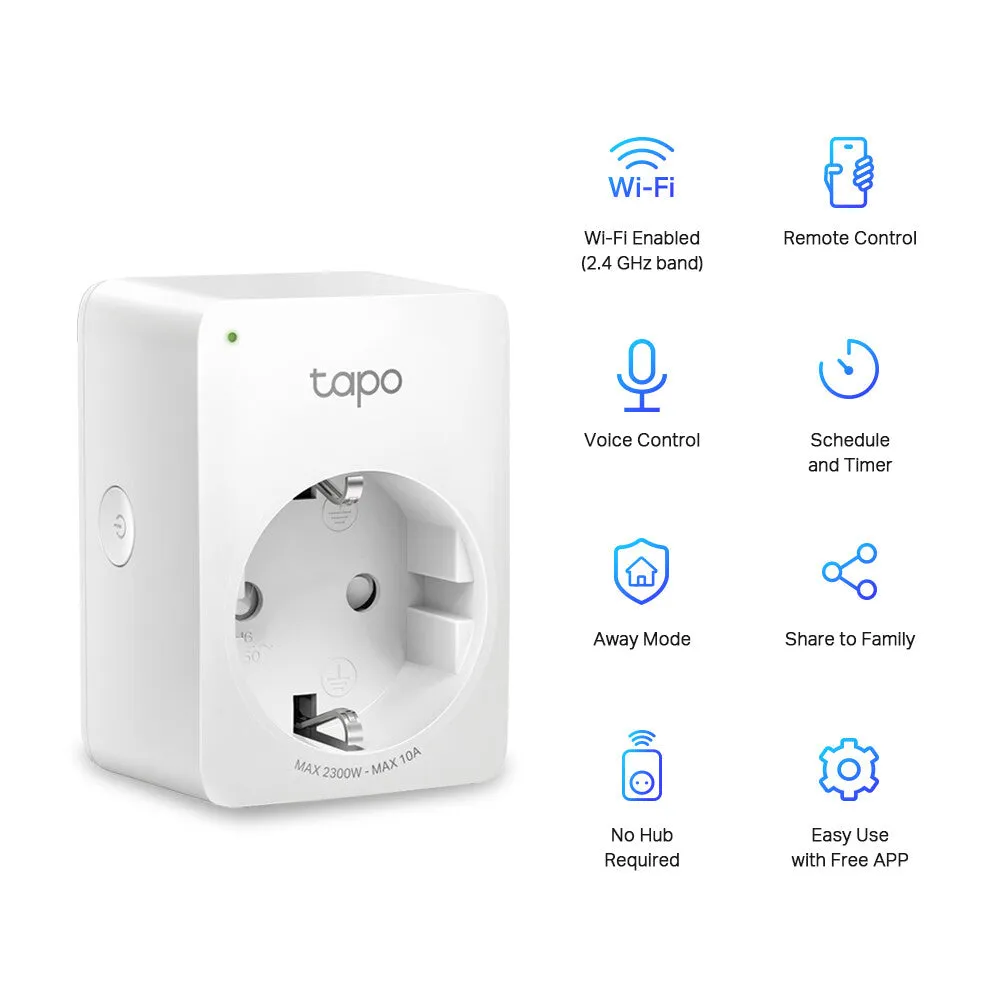 TP-Link Tapo P100 (4-pack) smart plug 2300 W White