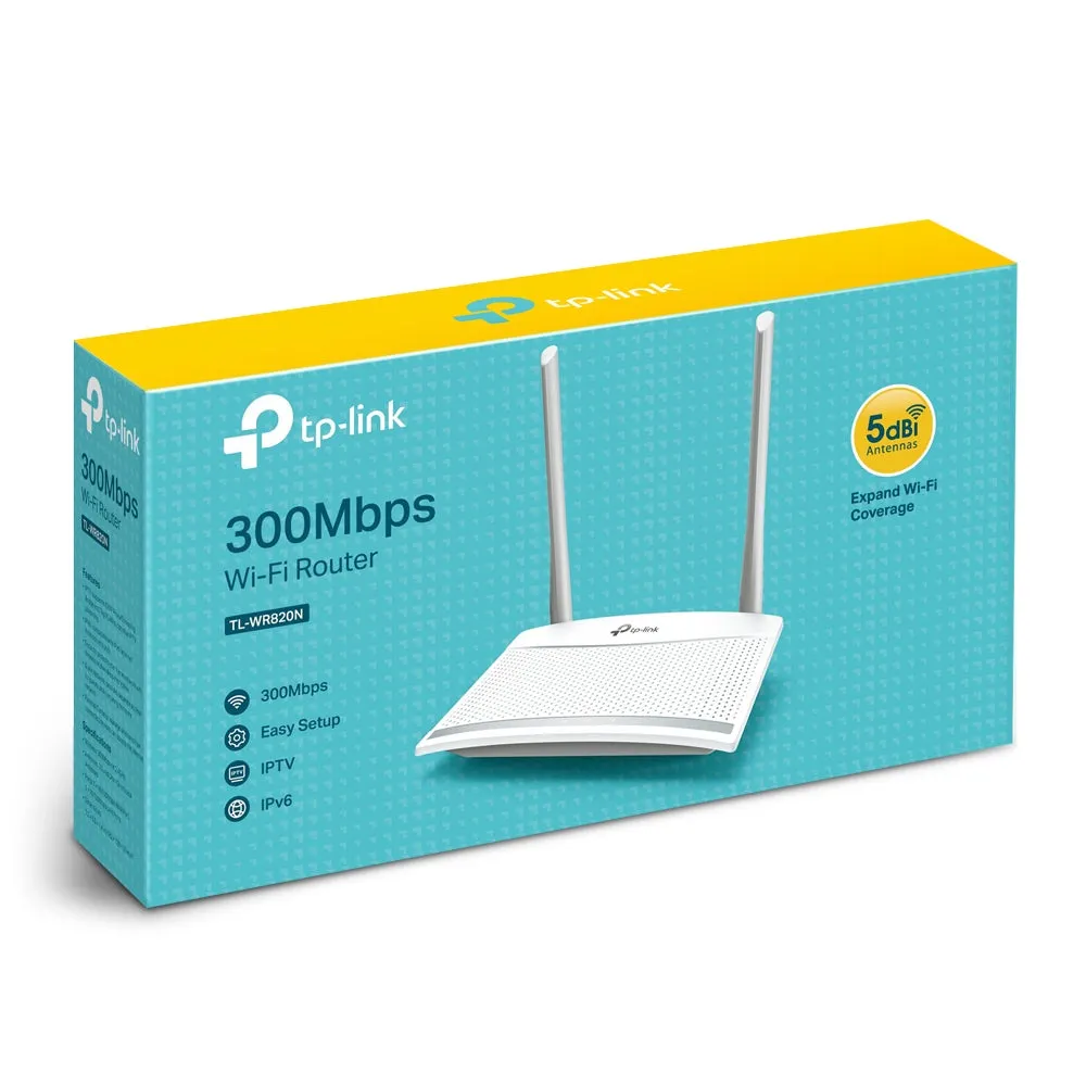 Tp-Link Tl-Wr820n Wireless Router Fast Ethernet Single-Band (2.4 Ghz) White