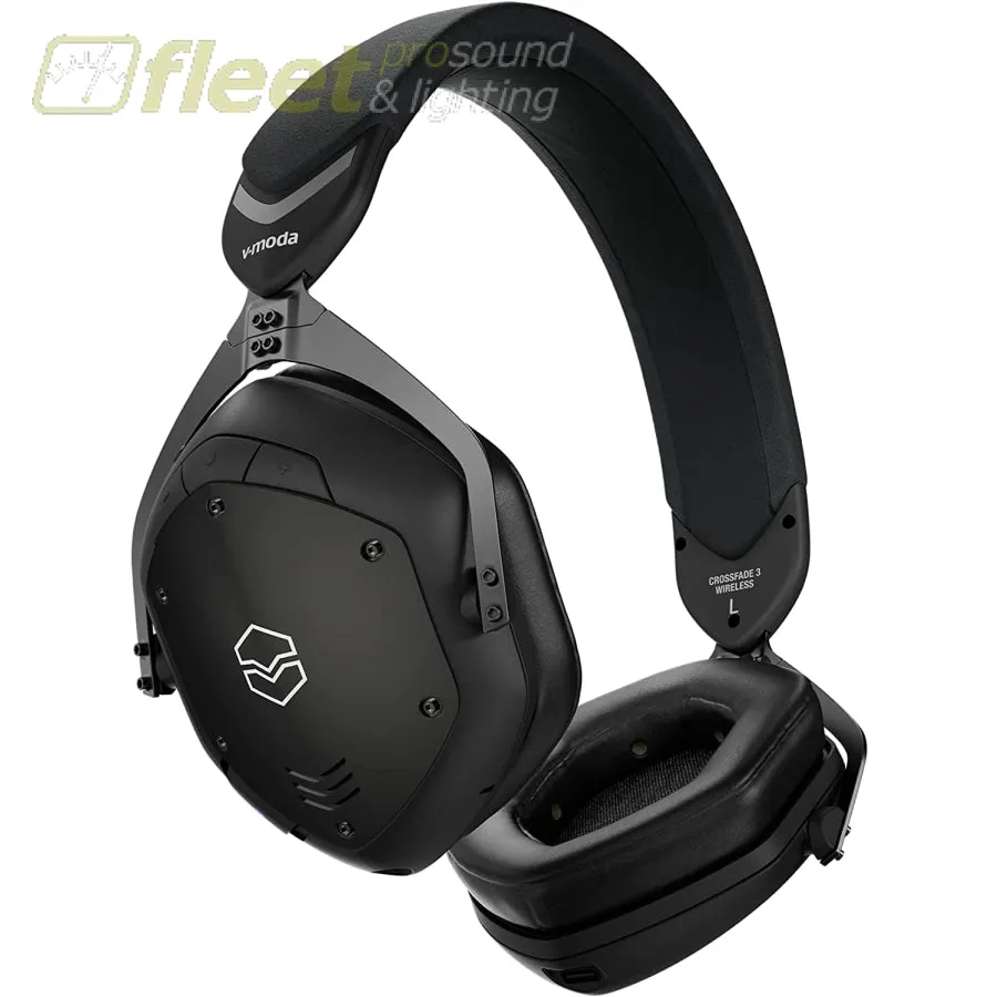 V-MODA XFBT3-MTBK Crossfade 3 Wireless Codex Matte Black Bluetooth Headphones