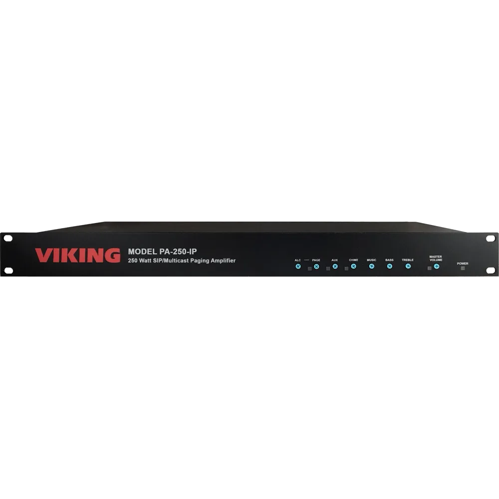 Viking PA-250-IP 250 Watt 70V SIP/Multicast Paging Amplifier