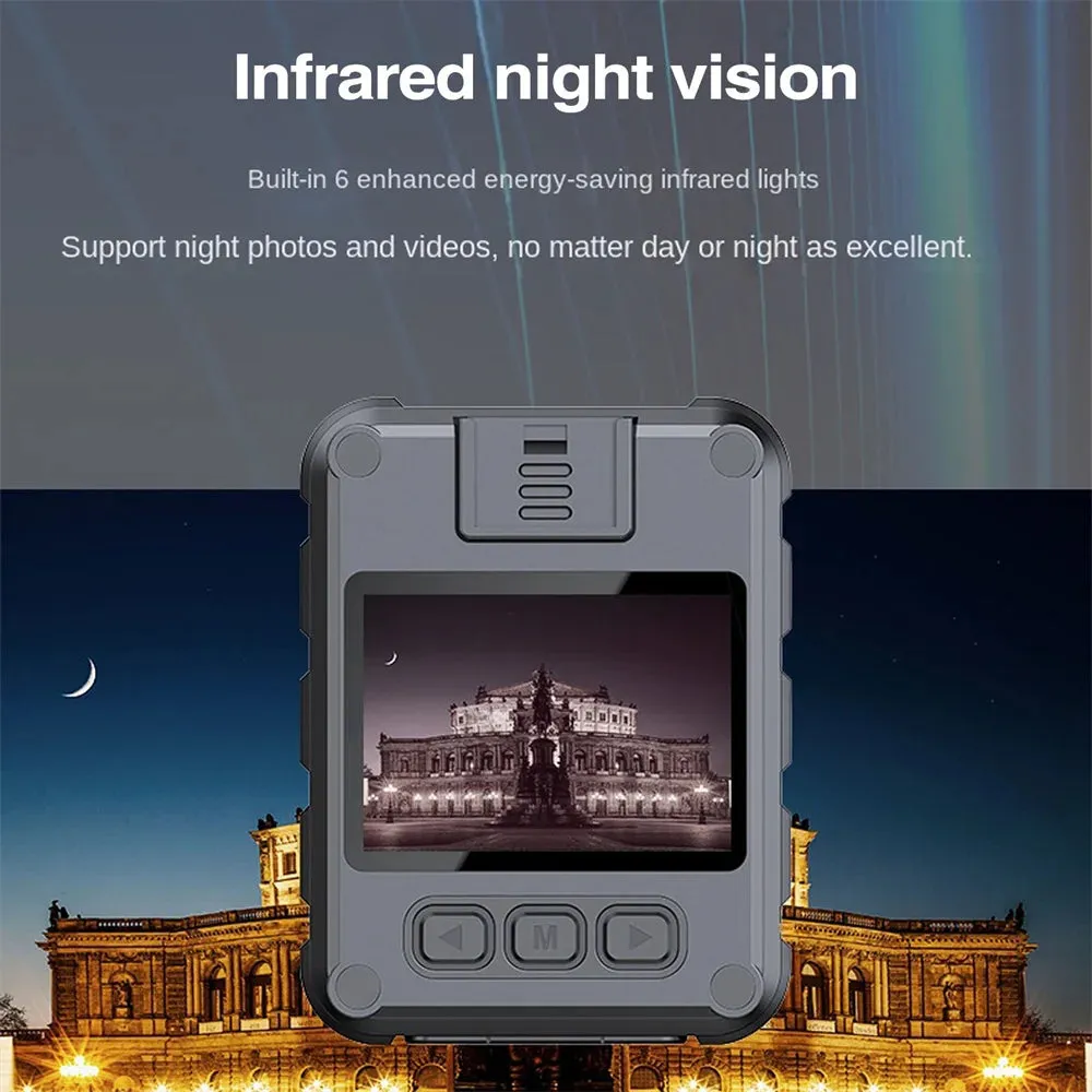 Wifi Hotspot HD 1080P Mini Camera Sports Camera Recorder Outdoor Law Enforcement Night Vision Video Recorder Police Bodycam