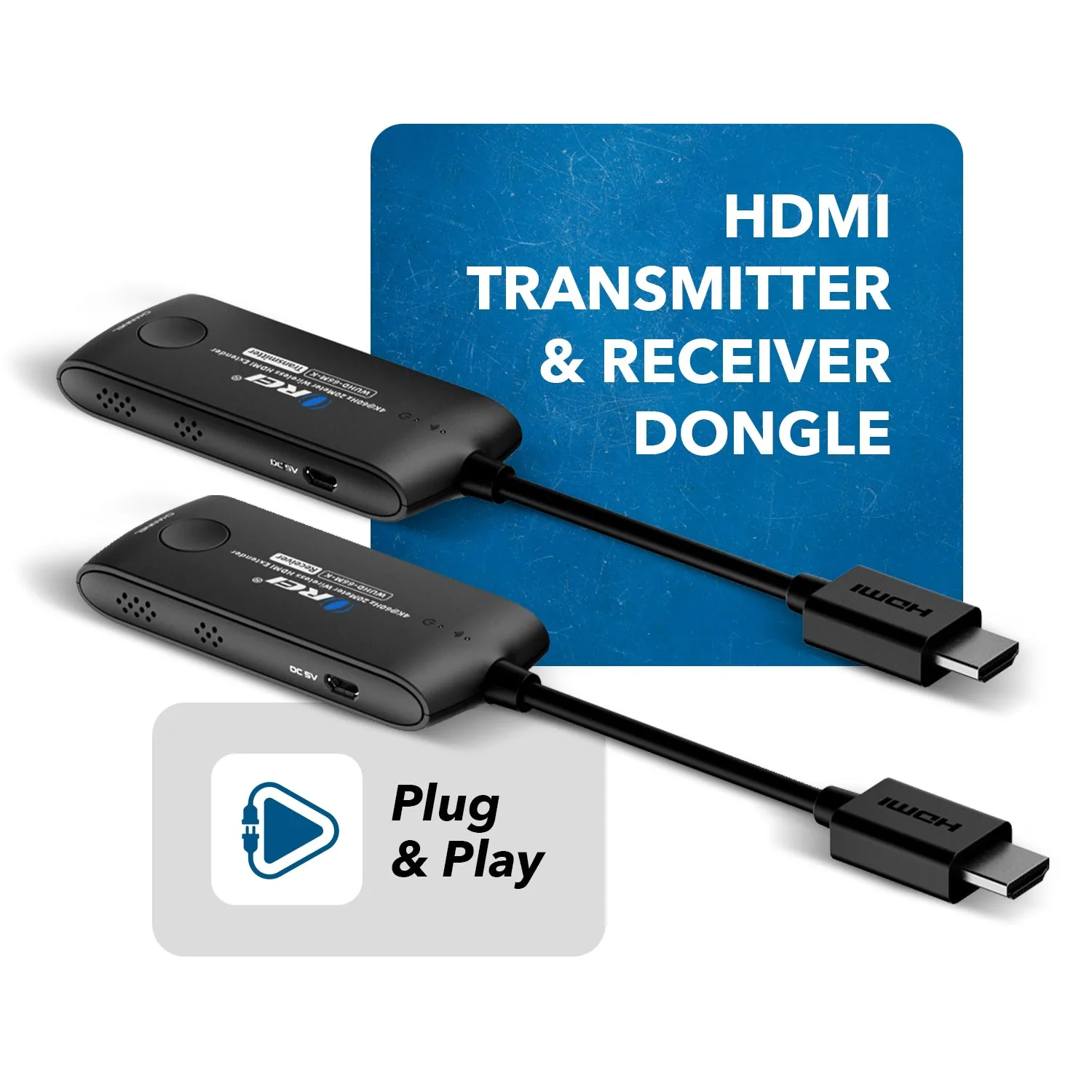 Wireless HDMI Extender Transmitter & Receiver Up to 4K@60Hz - Upto 60 Feet (WUHD-66M-K)