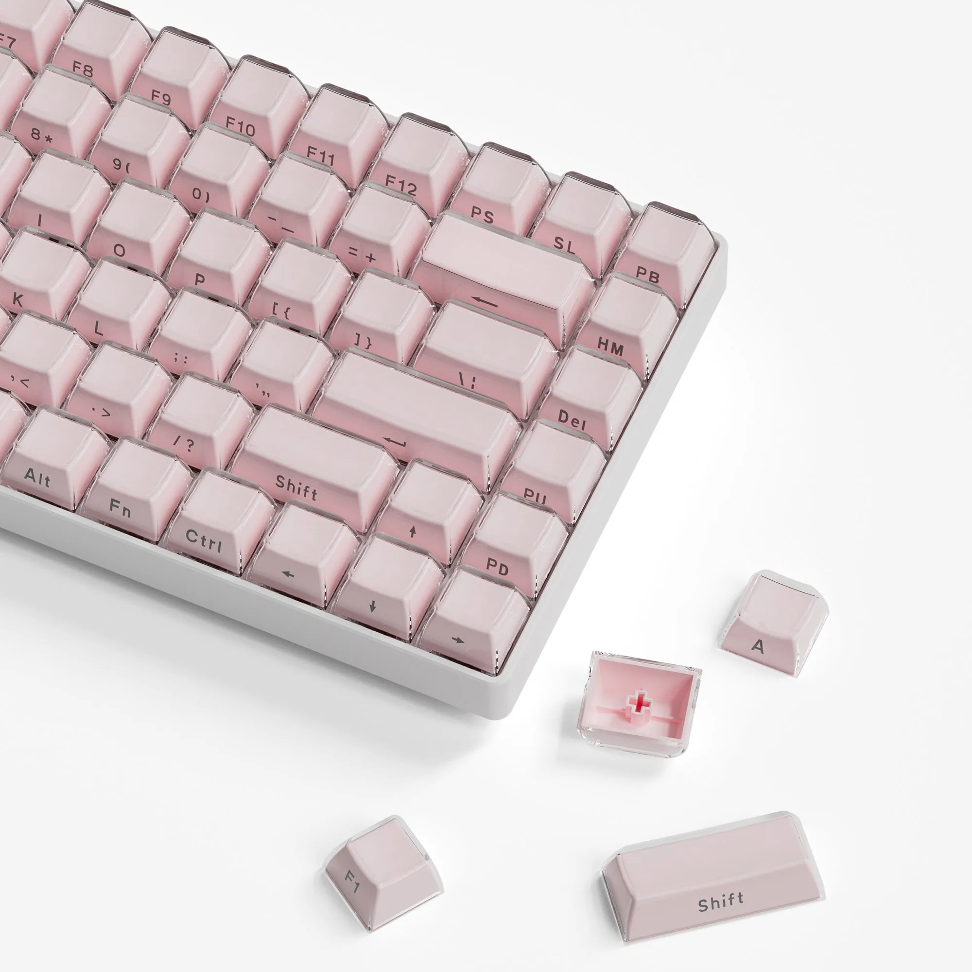 Womier Jello Side-Printed Translucent OEM Profile Keycap (113-Key)