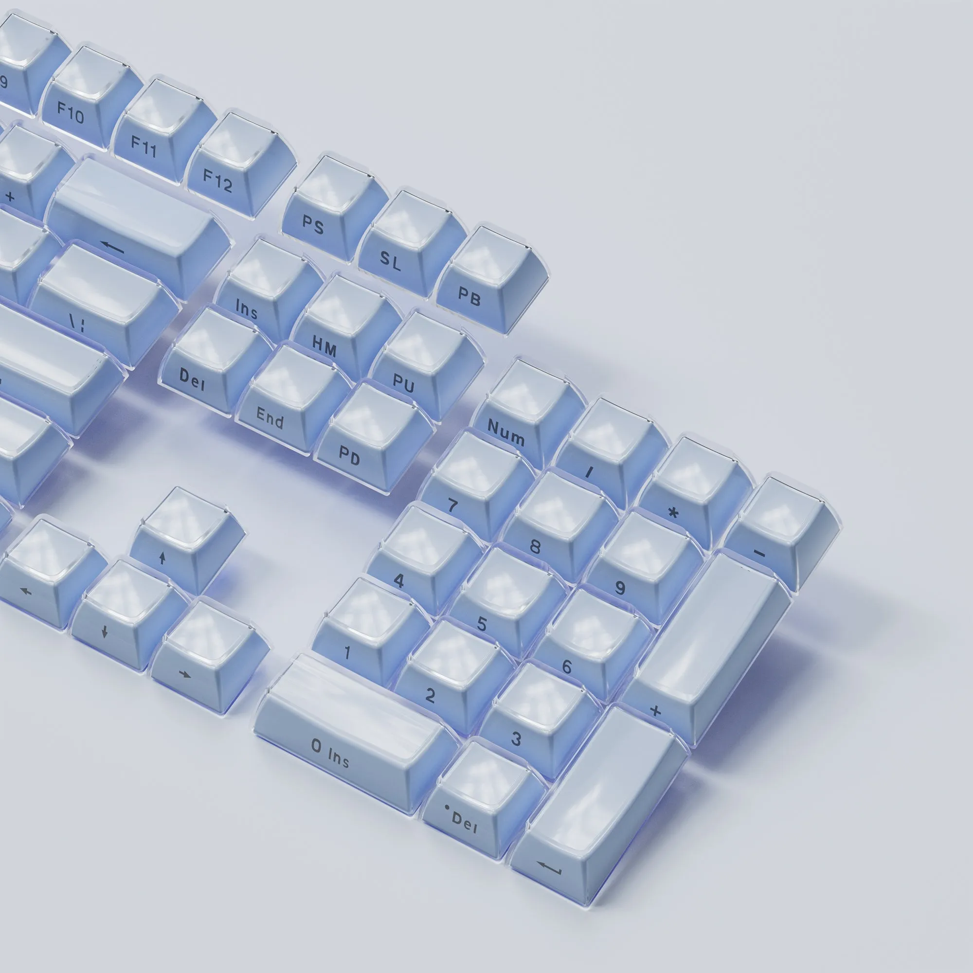 Womier Jello Side-Printed Translucent OEM Profile Keycap (113-Key)