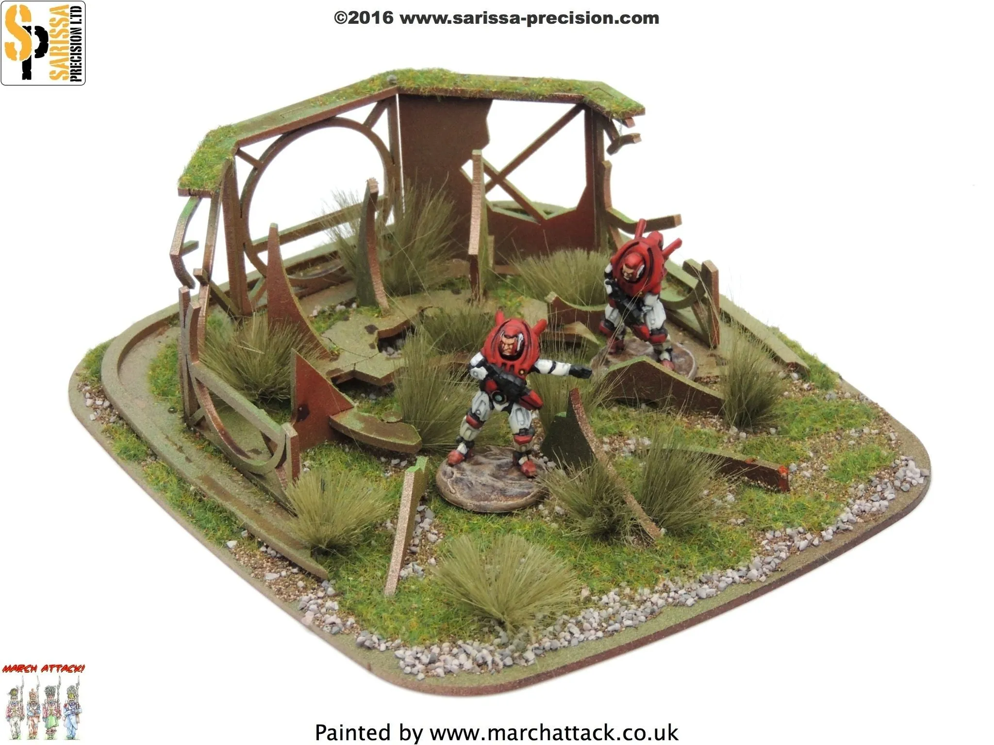 Zone Delta - Ruined Stanchion Building Set