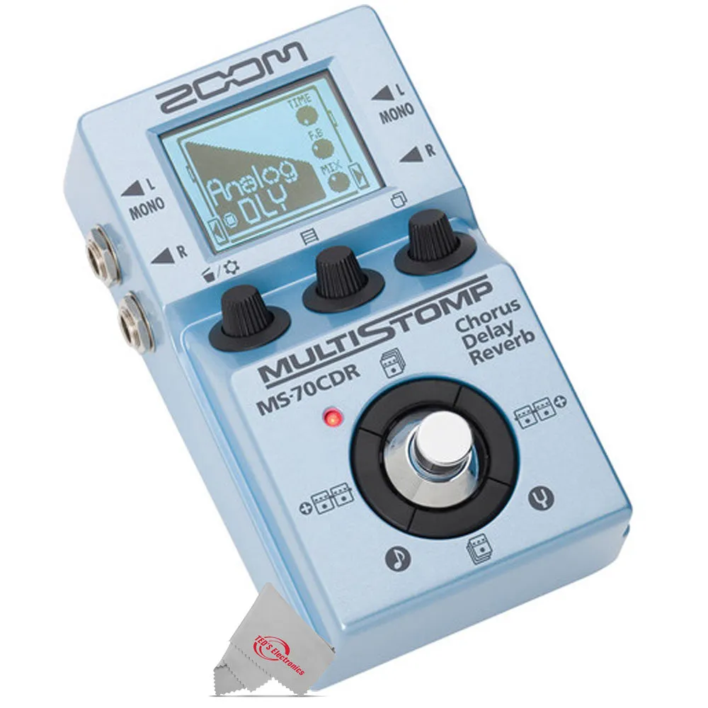 Zoom MS-70CDR Multi Stomp Guitar Effect Pedal   Pig Hog PP9V Pig Power Supply   Battery & Charger