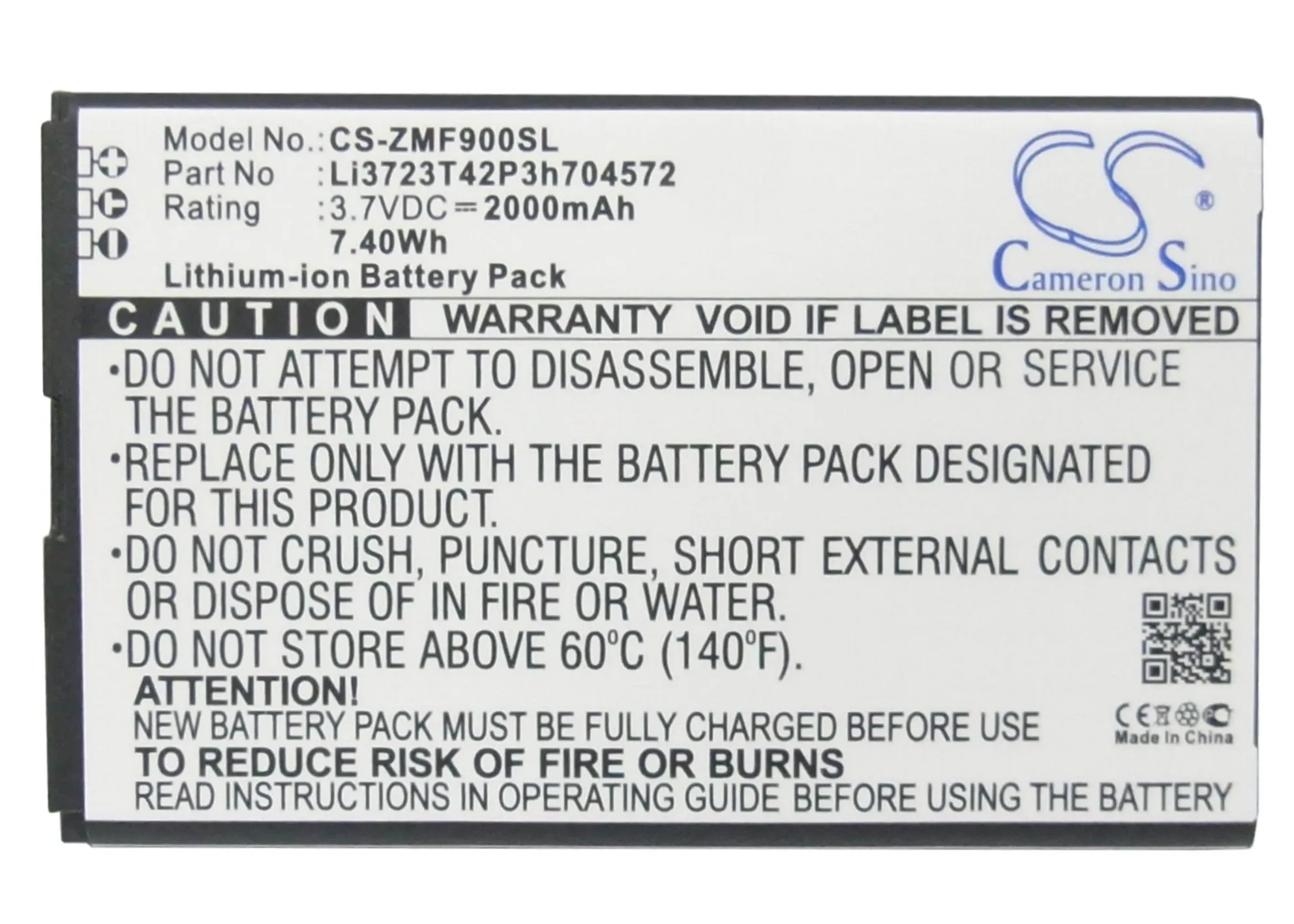 ZTE Li3720T42P3H704572, Li3723T42P3H704572 Battery for ZTE Falcon